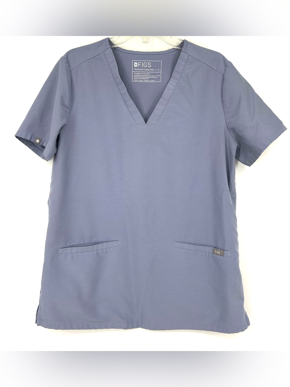 Figs Casma Scrub Top Grey